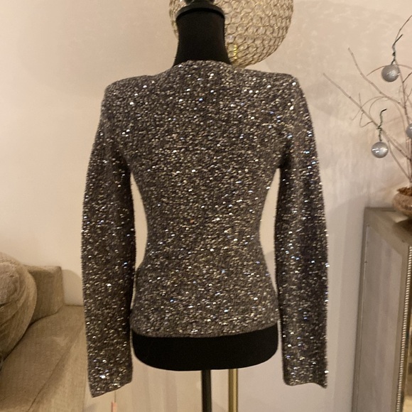 Maje Elegant Black Sequin Women's Jacket size 1 - Picture 3 of 5